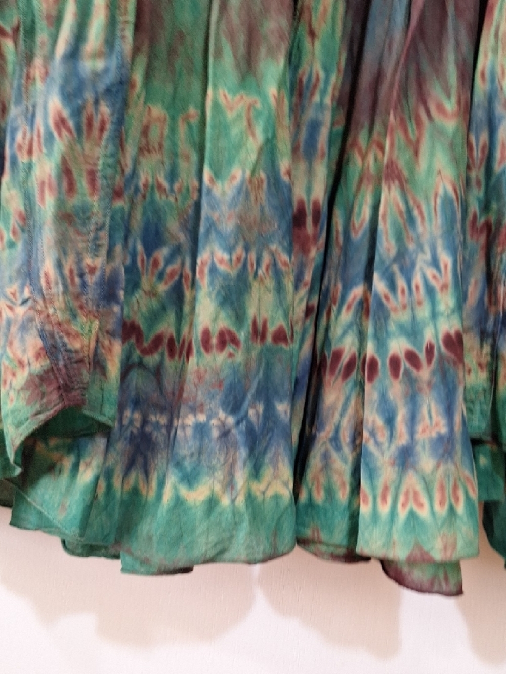 Solitaire Convertible Dress Skirt 1X 16 / 18 Plus Long Skirt Tie Dye - Picture 4 of 13